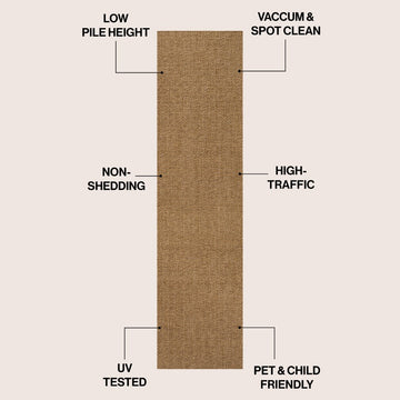 Solana Easy Jute Rustic Solid Color Area Rug